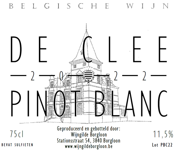 PINOT BLANC De Clee 2022